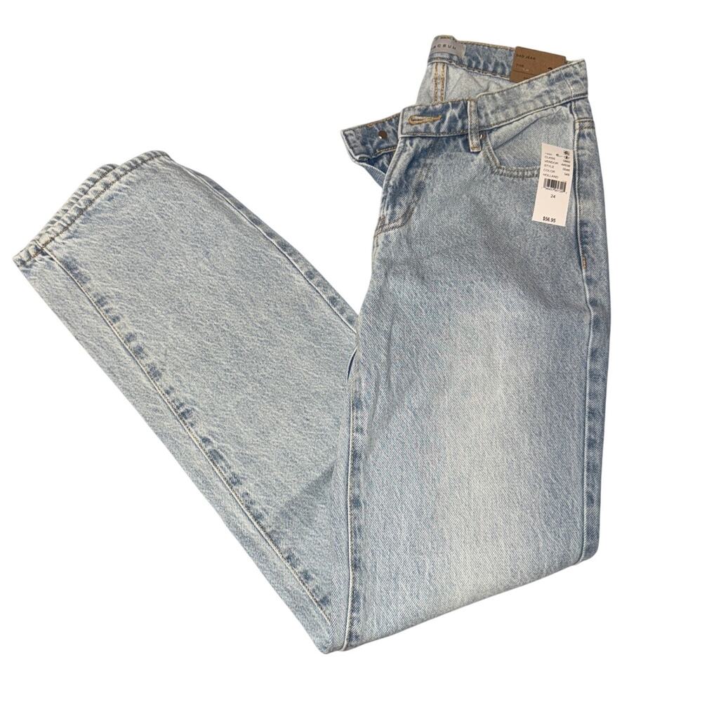 PacSun Eco Light Indigo V-Dip Dad Jeans Size 24